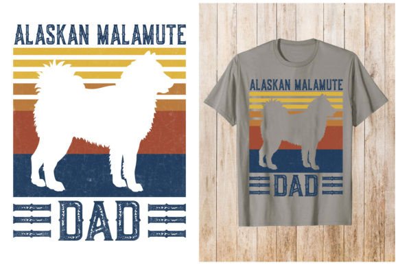 Alaskan Malamute Dad Dog T-Shirt