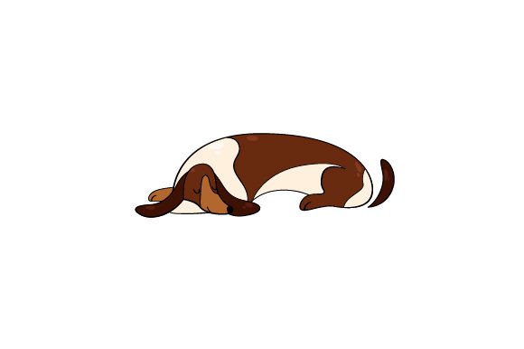 Cute Hunting Dog Sleeping