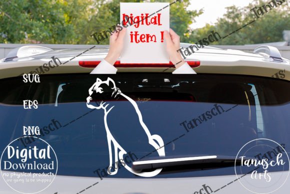 English Stafford Car Sticker SVG Window