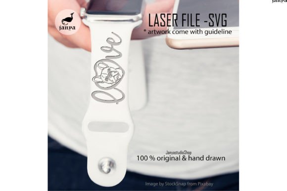 Frenchie Valentine Watch Band Svg