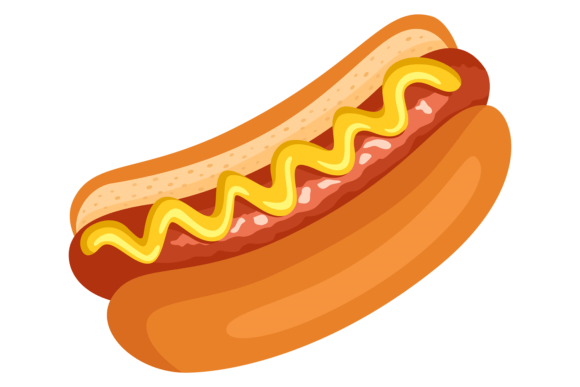 Hot Dog Cartoon Icon