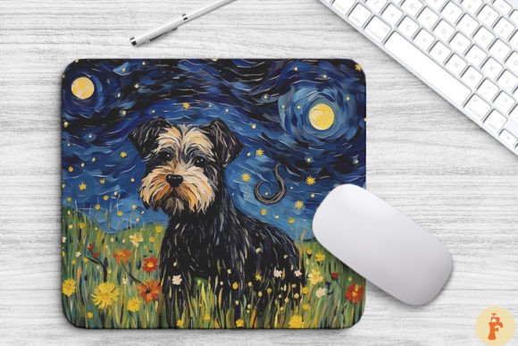 Starry Night Miniature Schnauzer Dog