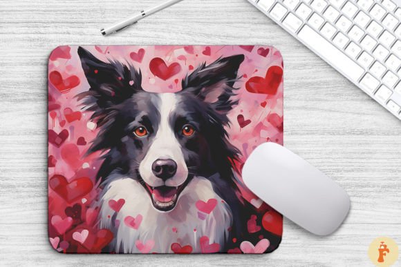 Sweet Border Collie Dog in Valentine