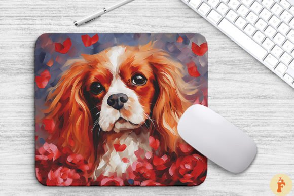 Sweet Cavalier King Dog in Valentine