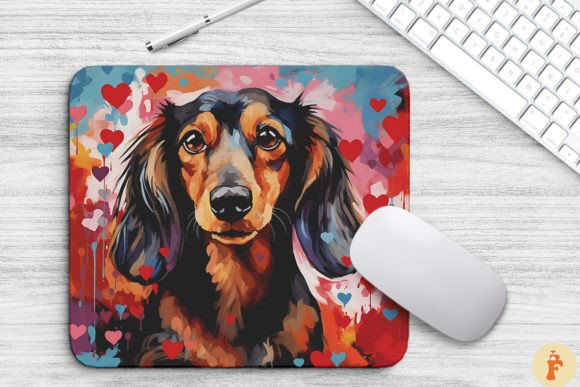 Sweet Dachshund Dog in Valentine