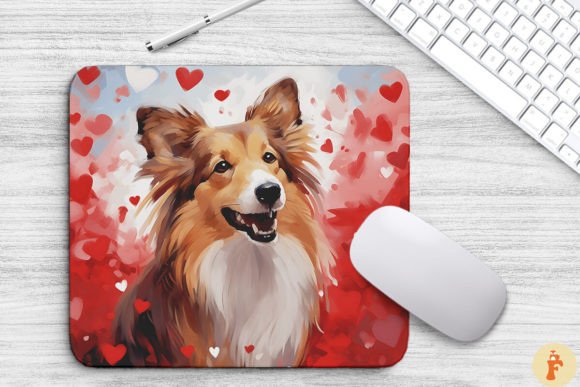 Sweet Shetland Sheepdog Dog in Valentine