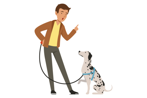 Young Man Shouting at Dog